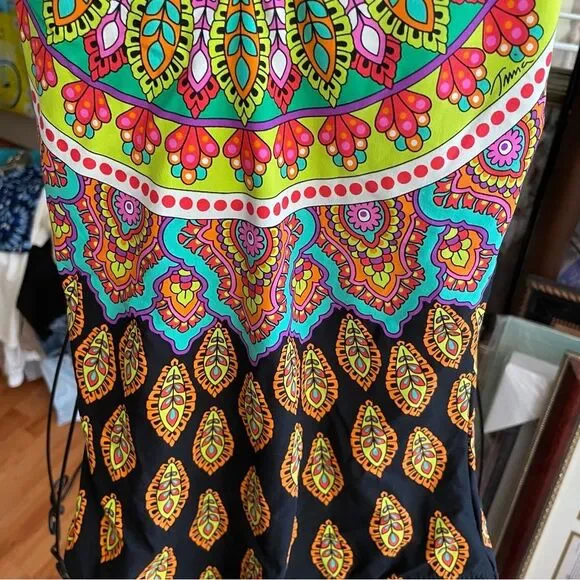 Trina Turk Moroccan Medallion Goddess High-Neck One Piece Swimsuit Bathing Suit One Pieces